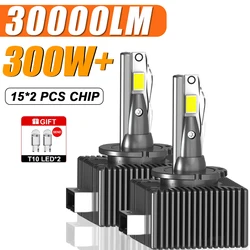 D1S D3S LED Headlights HID D2S D4S D5S D8 Turbo LED 30000LM 300W Two-sided CSP Chip 6000K Plug&Play Car Lamp Xenon HID