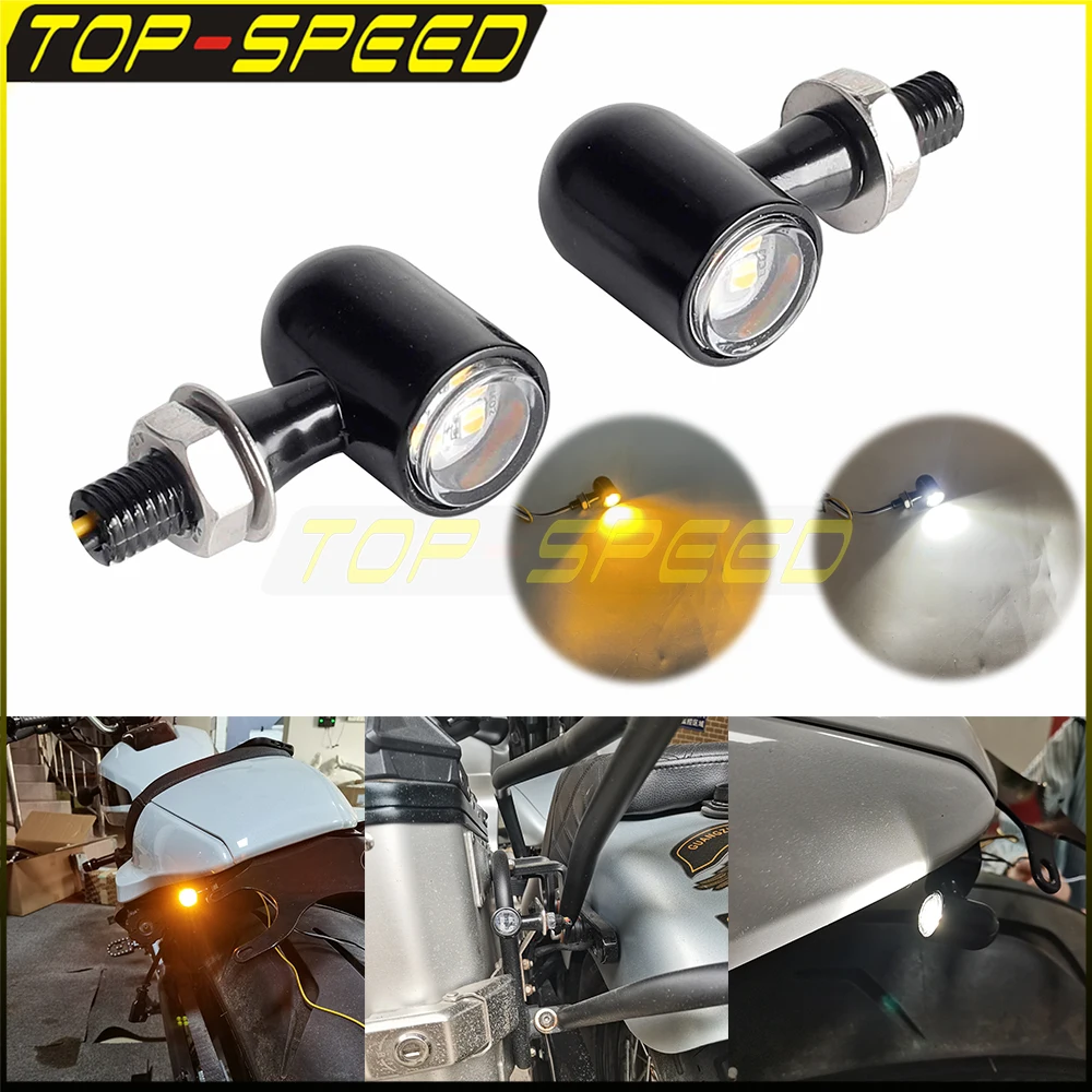 

Universal LED Amber Motorcycle Turn Signals Light Brake Lights DRL For Dirt Street Bike Dual Sport Harley Kawasaki Yamaha Buell