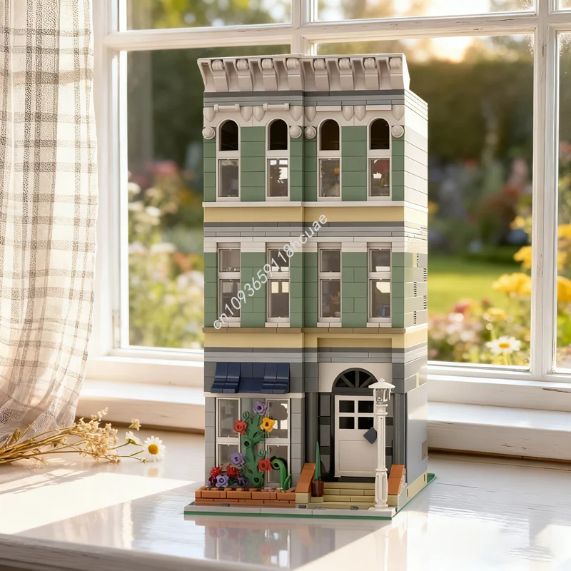 1258 個 MOC モジュラーハウス オルタナティブビルド 組み立てモデル ビルディングブロック DIY おもちゃ クリエイティブアイデア 教育 クリスマスギフト ブリック 誕生日