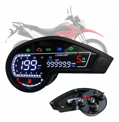 Motorcycle Speedometer LED Odometer Tachometer with Fuel Gauge Turn Signal High Beam Lamp for Honda NXR150 NXR125 DM200 DM250