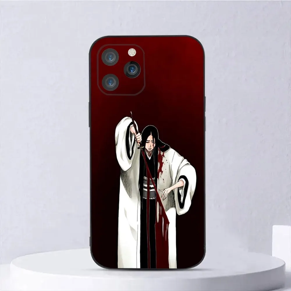 Retsu Unohana B-Bleachs Phone Case For iPhone 15,14,13,12,11,Plus,Pro Max,XS,X,XR,SE,Mini,8,7 Soft Silicone Black Cover