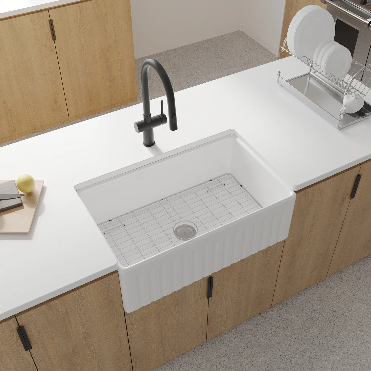 Fireclay Farmhouse Kitchen Sink 36