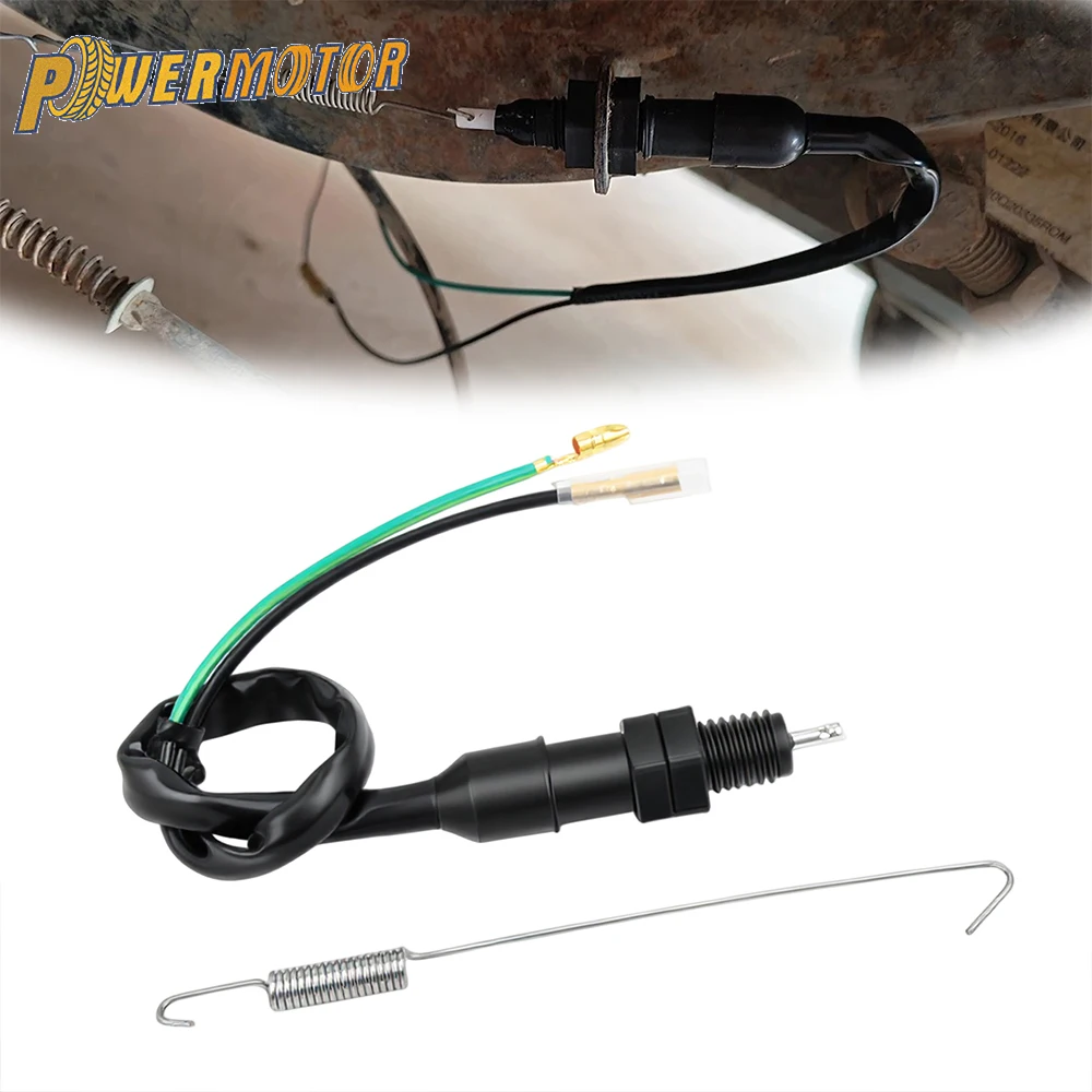 Universeller Motorrad-Bremslichtschalter mit Federkit für Honda, Kawasaki, Suzuki, Yamaha, Harley, Quads, ATVs und Roller