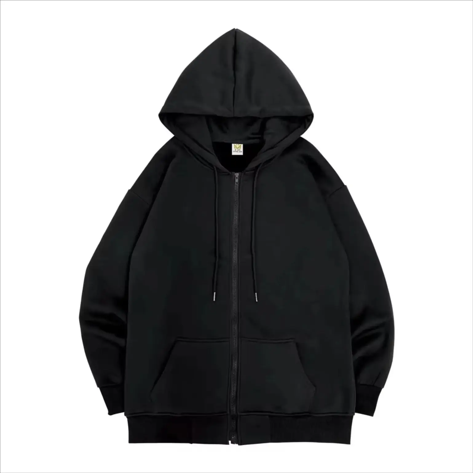Moletom Masculino High Street com Zíper, Manga Longa, Estilo Retrô, Jaqueta Solta, Casaco Casual Harajuku Gótico com Capuz, Streetwear Y2K