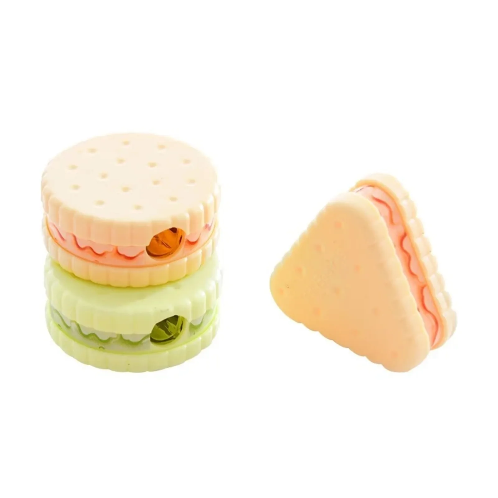 1 Pcs Random Color Pencil Sharpener Kawaii School Supplies Stationery Items Student Prize Kids Gift Sandwich Cookie