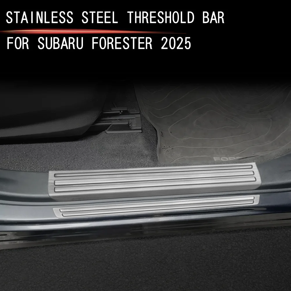 

Car Accessories Inner Built-in Pedal Door Sill Scuff Plate Cover For Subaru Forester SK 2019 4Pcs Stainless Steel Threshold Part