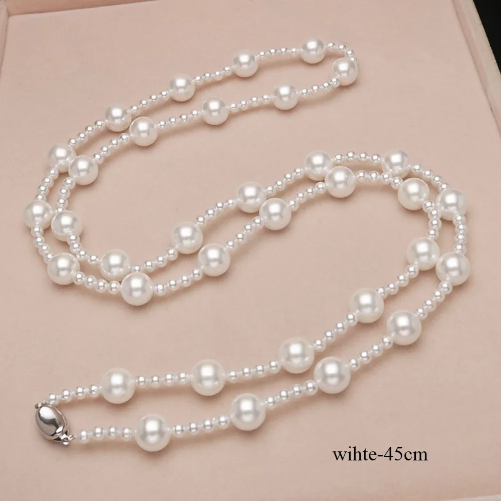 

Charm Elegant Pearl Necklace for Women Gift Fashion Luxury Design Long Sweater Clothing Accessories Jewelry Bulk Items Wholesale