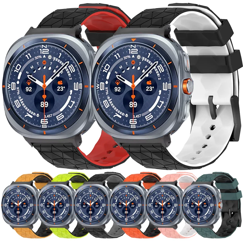

Silicone Band for Samsung Galaxy Watch Ultra 2025 47MM Rubber Sport Strap For Samsung Galaxy Watch Ultra 2025 NO Gaps Curved End