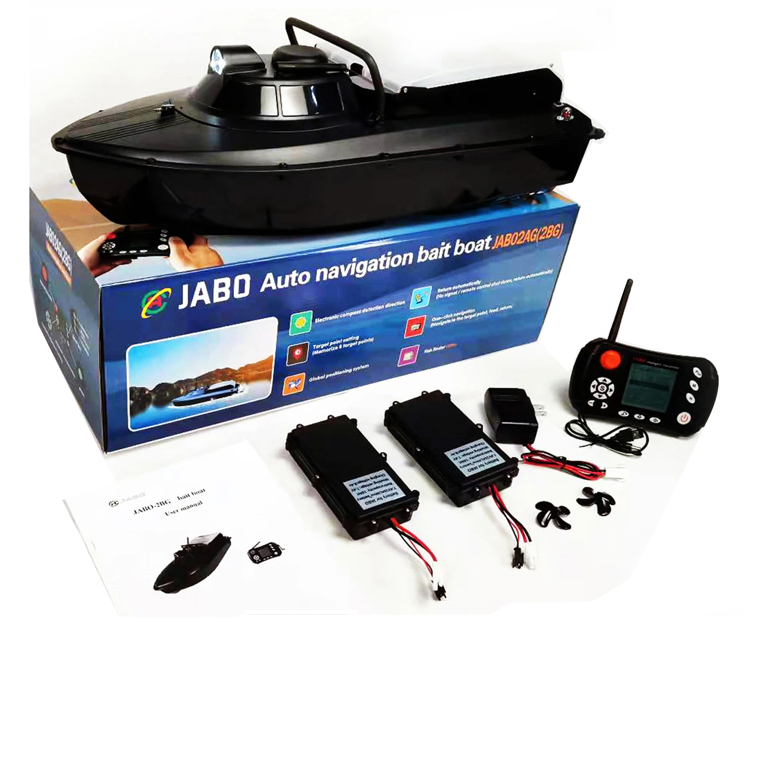

Lake Fishing 16 Points Sonar Gps Autopilot Radio Remote Control Bait Boat