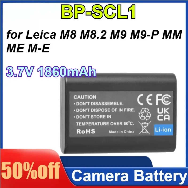 

HQIX BP-SCL1 14464 3.7V 1860mAh for Leica M8 M8.2 M9 M9-P MM ME M-E Camera Replacement Battery Charger