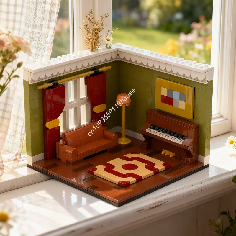 

365pcs MOC Cozy Apartment Diorama Architecture Model Building Blocks Toys DIY Creative Idea Education Brick Christmas Gifts Kids