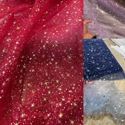 Black,White,Blue,red Soft Glitter Star Tulle Fabric Mesh Fabric for Wedding Party Dress,Veil,Tutu Skirts,Baby Dress Decorative