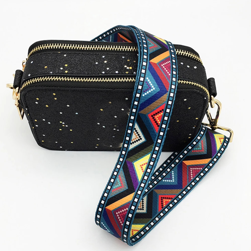 2024 Mode Kleurrijke Tas Riem Bloem Vervanging Brede Bandjes Voor Crossbody Tas Accessoires Ptgirl Nylon Schouderband