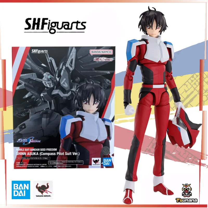 

Bandai Genuine SHF SHINN ASUKA Compass Pilot Suit Ver Mobile Suit Gundam SEED FREEDOM Anime Action Collectible Model Ornaments