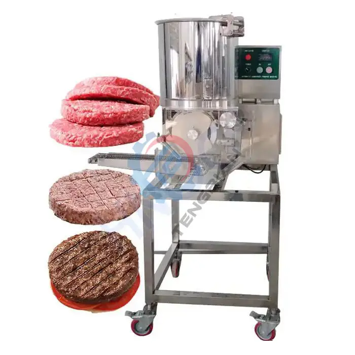 Electric Big Full Automatic Potato Beef Burger Patty Meat Cutlets Molding Forming Making Machine Chicken Nuggets Beef Jamaican
