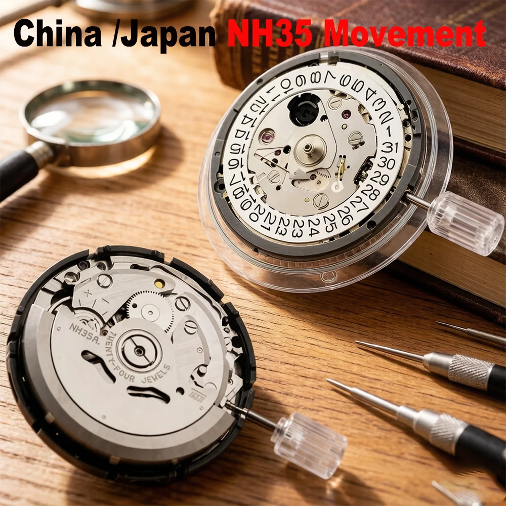 

NH35A Automatic Mechanical Movement High Accuracy 24 Jewels Mod Watch Replacement China NH35A Date at 3:00