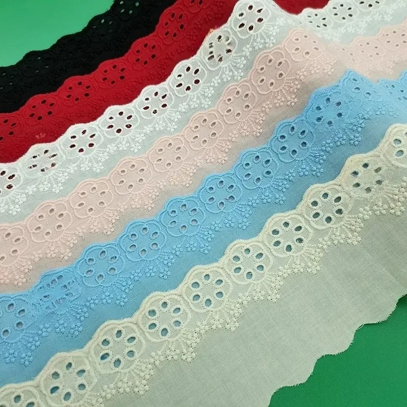 

14Yards X7cm Wide Colorful Cotton Lace Decal DIY Lolita Princess Dress Clothing Accessories Home Textile Decorative Materials