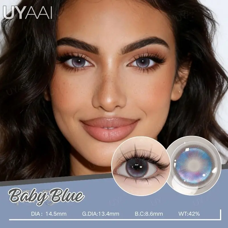 UYAAI NEUE Kontaktlinsen Beauty Blaue Augen Farblinsen Große Augen Natürliche Braune Linsen Kosmetik Graue Augenlinsen Make-up Grüne Schönheit – Detail 6