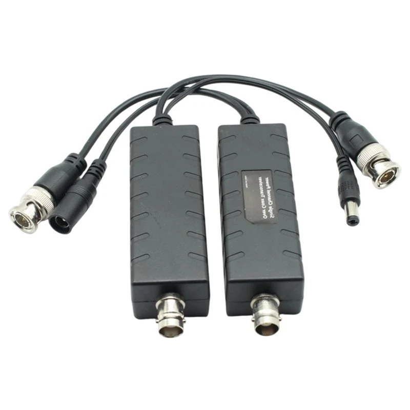 B86B-BNC Video Coaxial HD Video Transmission Over Coax Single Channel Power Over Coax Transceiver DC Power Adapter To 400M