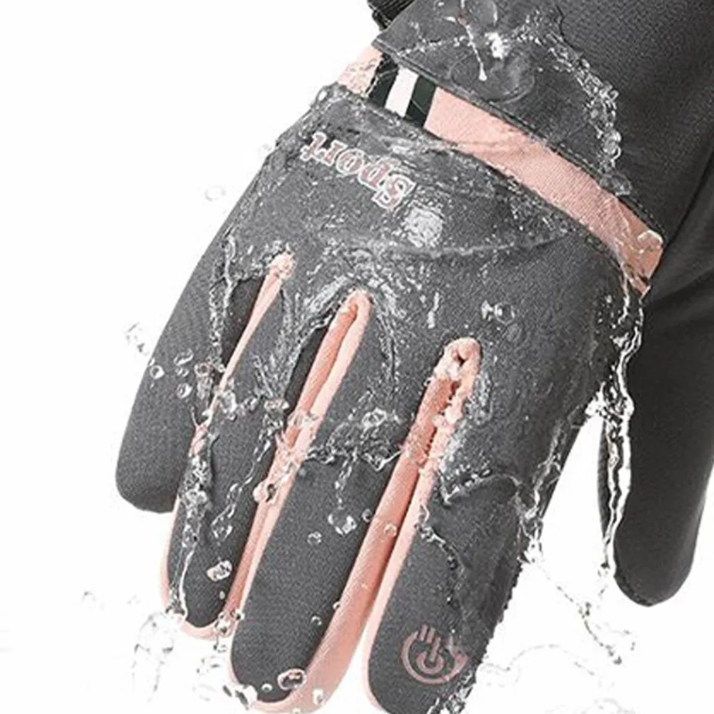 

Thermal Fleece Winter Cycling Gloves Lock Buckle Touch Screen Thick Cycling Gloves Cold Proof Non-slip Warm Outdoor Gloves