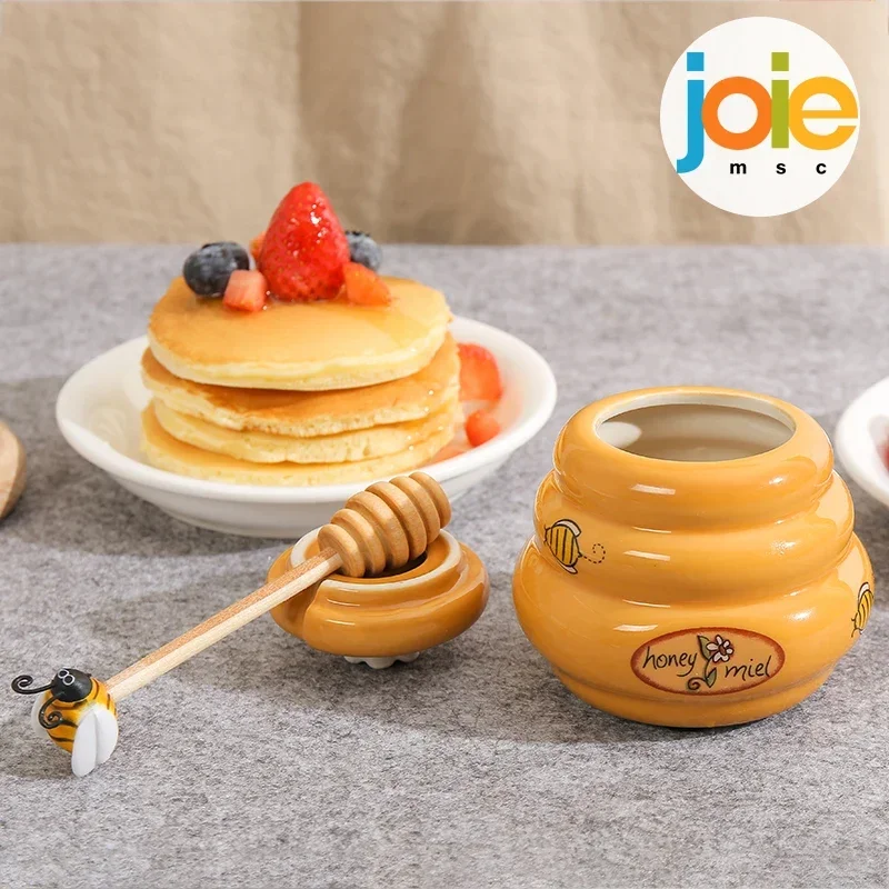 Joie 150ml Ceramic Honey Jar with Lid & Dipper