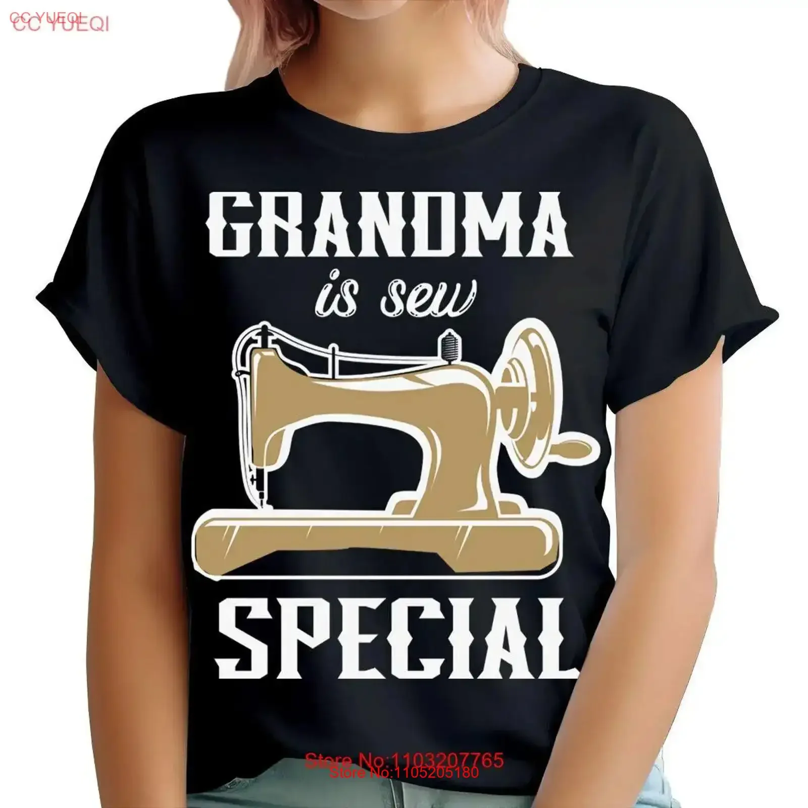 Grandma Is Sew Special Sewing Grandmother Lover Womens T Shirt Top TA 91 vintage Washed Stretched Unisex homme designer clothes