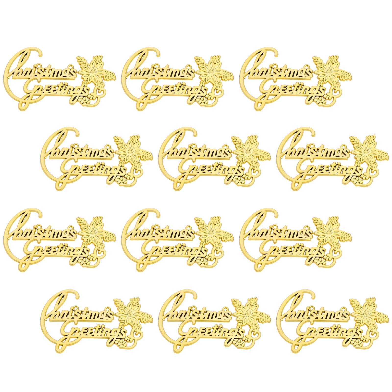 

30 PCS English Card Holiday Decoration Ornaments for Tree Letter Tags Christmas