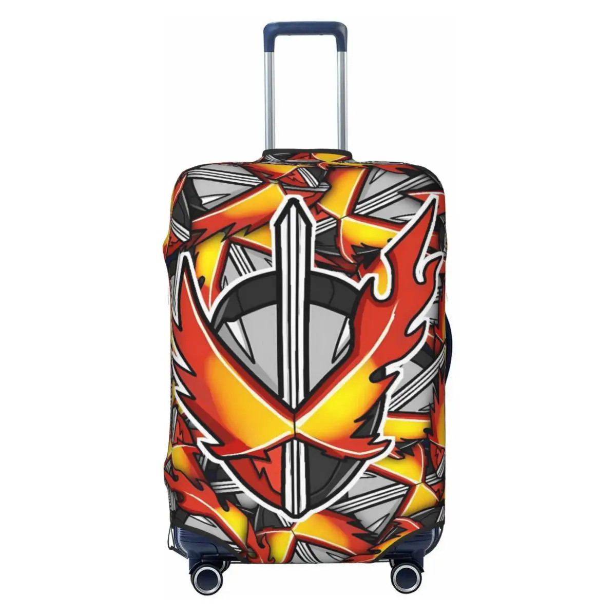 Warm Orange Chaos Kamen Rider Suitcase Cover Business Vacation Practical Luggage Supplies Protector