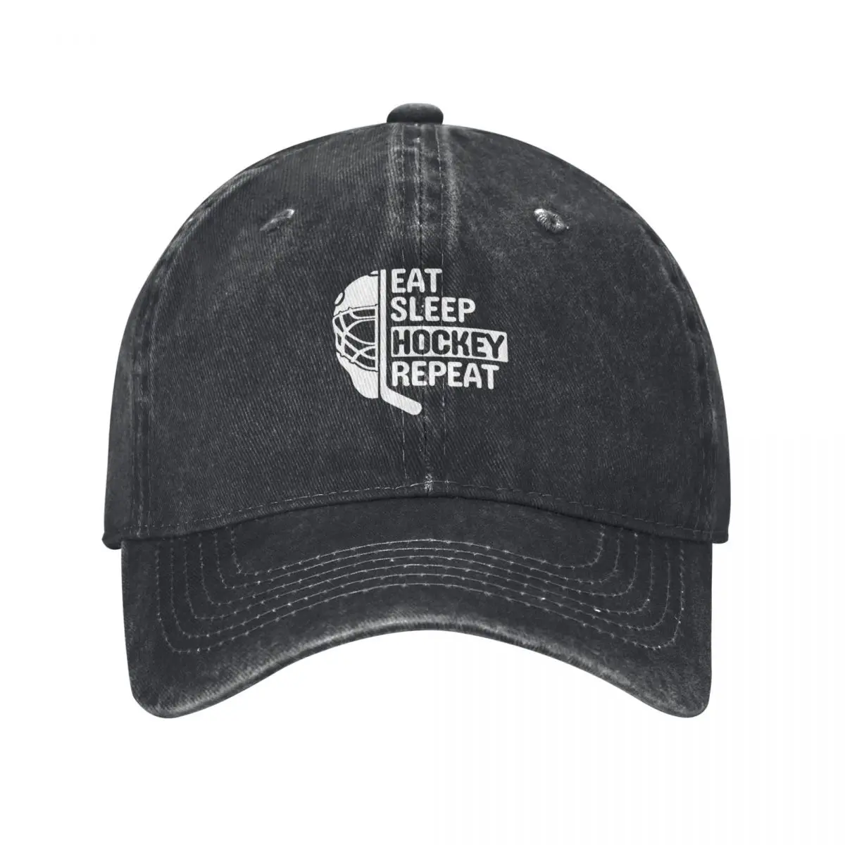 Funny Hockey Quote Hockey QuotesBaseball Caps Snapback Washed Denim Hats Outdoor Hip Hop Baseball Cowboy Hat for Men Women