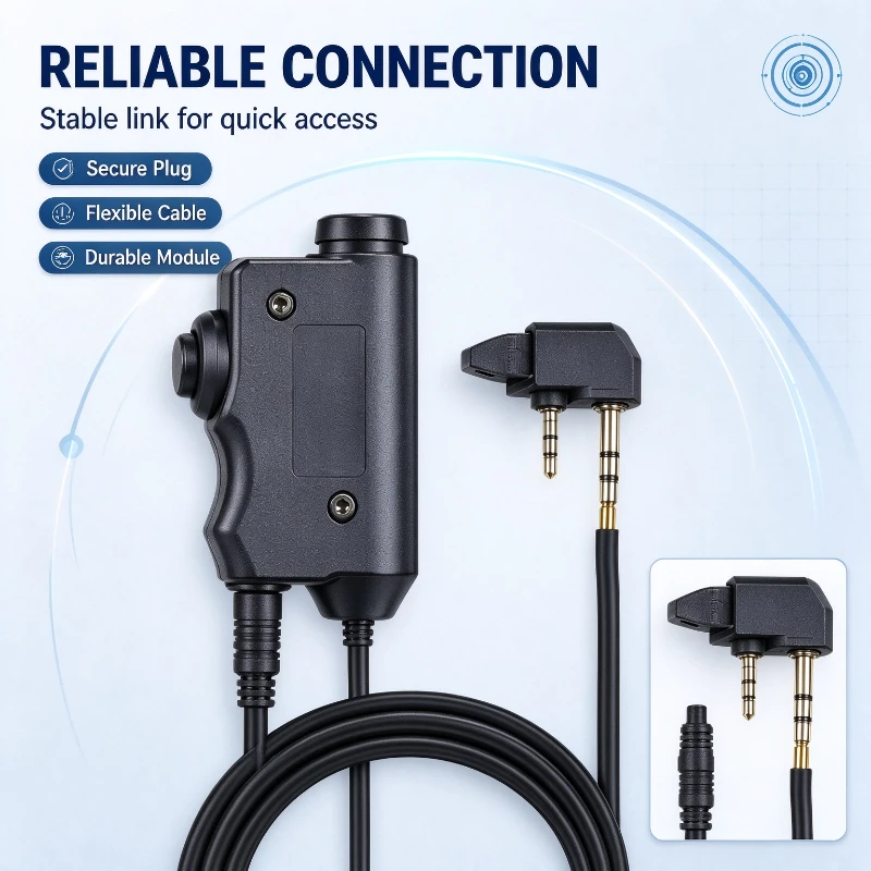 Adapter for Communication Headset, Multi Plug Converter Compatible with Headphone, K-type Interface Toy Model Accessory