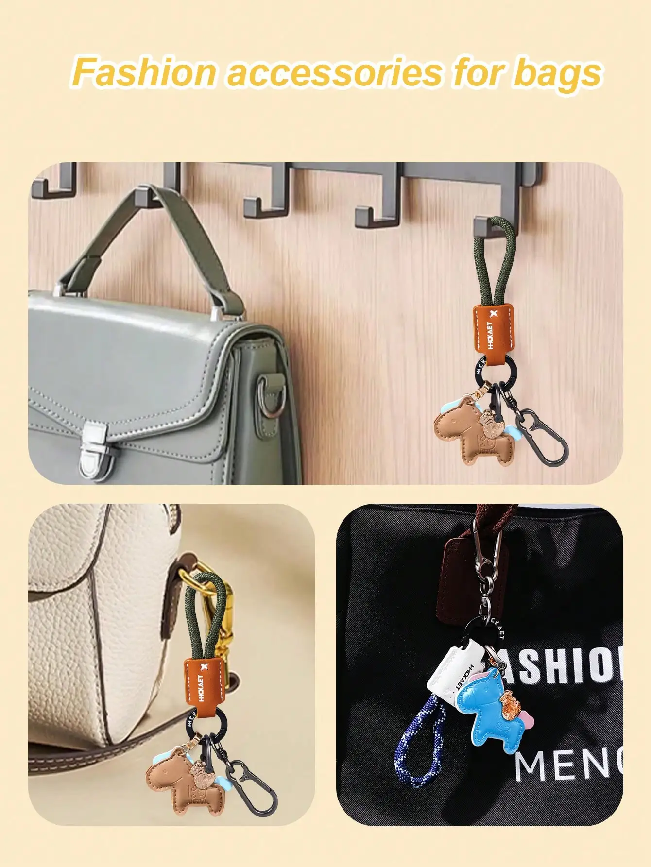 سلسلة مفاتيح جلدية لطيفة على شكل حصان، مناسبة لأعياد الميلاد وعيد الحب والعديد من المناسبات الأخرى.