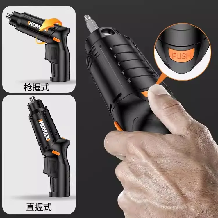 Cordless Mini Electric Screwdriver 4.5 N.m Torque 4.2V USB Rechargeable with 31-Piece Magnetic Bit Set LED Light and