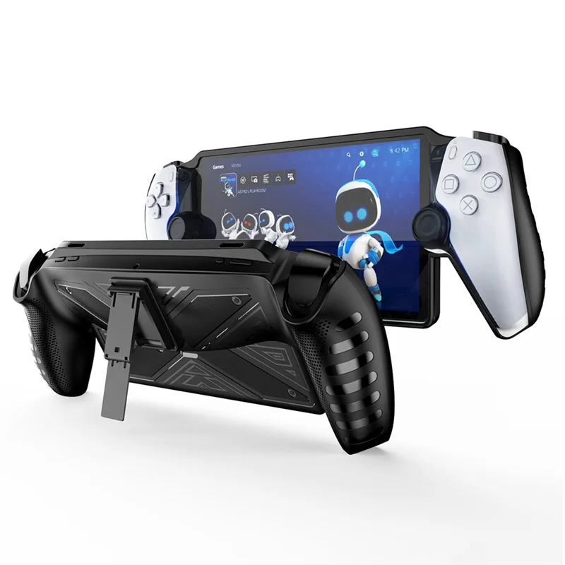 ABDE-For Playstation Portal Game Machine Tpu مع حامل حافظة واقية لآلة الألعاب