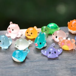 New luminous marine animal series resin doll simulation small animal model micro landscape fish tank decorative ornaments