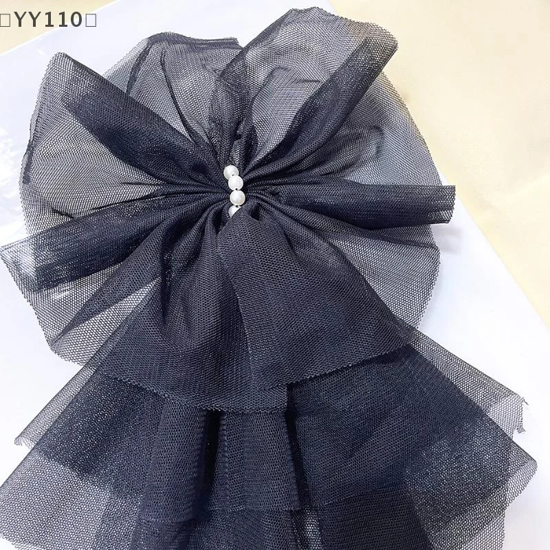 [-YY110」 خمر شبكة كبيرة القوس بروش ثنائي الغرض طوق دبوس مشبك شعر للنساء التعادل الصدار الملابس اكسسوارات الديكور