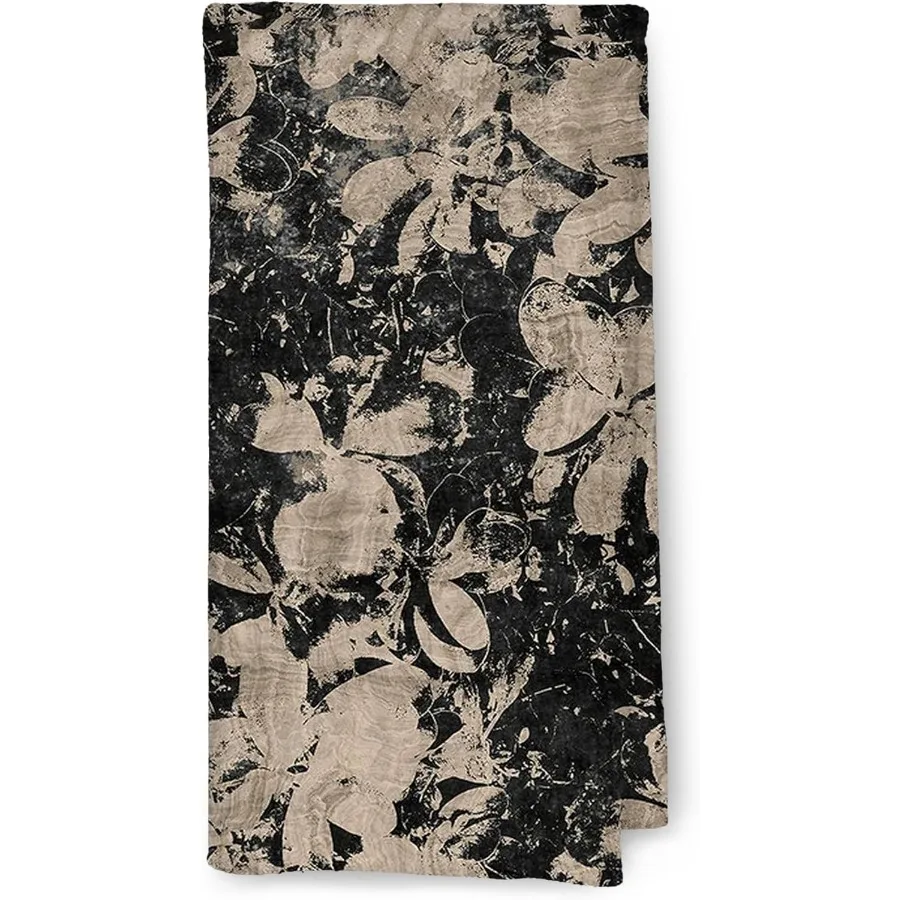 

Vintage Floral Kitchen Towels Abstract Boho Neutral FloriatedHand Towels for Bathroom Dark Cottagecore Floral Dish Towels for K