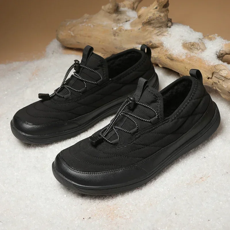 New Winter Warm Snow Barefoot Casual Shoes Waterproof Non-Slip Women Men Hiking Shoes Outdoor Warm Fur Work Ankle Shoes Big Size image 3
