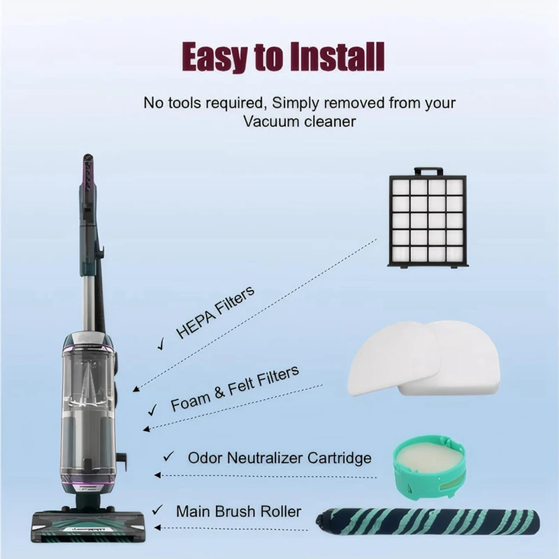 A23T Replacement Roller Brush Hepa Filter for Shark Detect Pro AZ4002 Vacuum Cleaner Parts