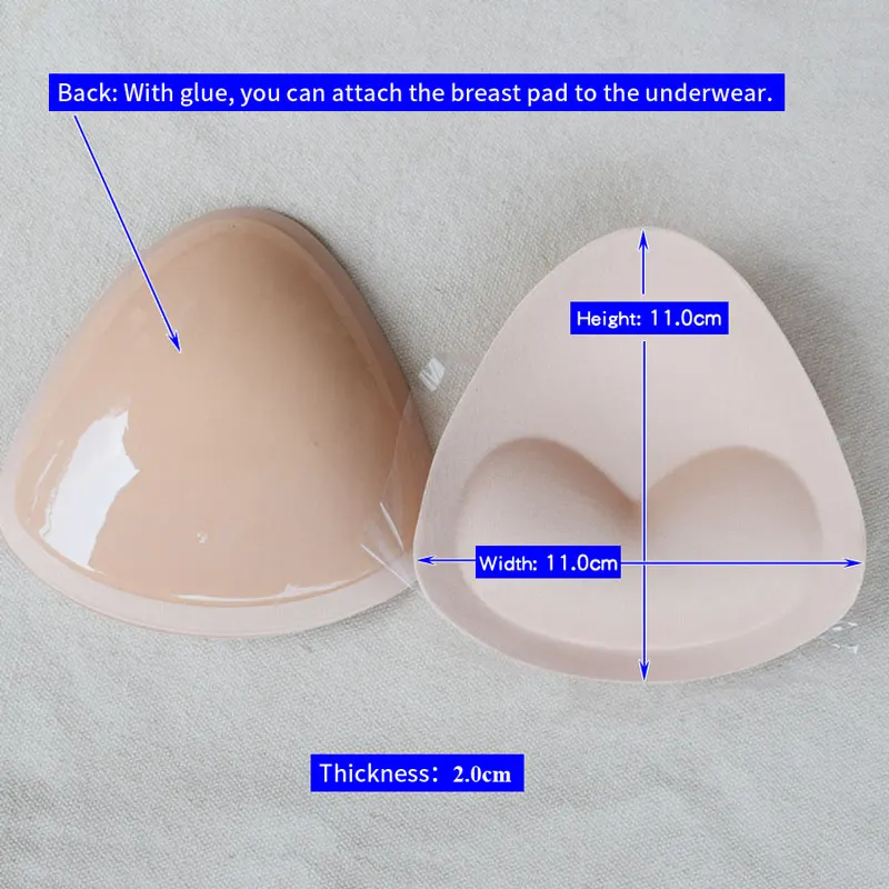 여성용 자체 접착 인서트 삼각형 푸시업 패드, 마사지, 탈착식 끈끈한 유방 강화제 패드, 유방 리프터, 1 쌍