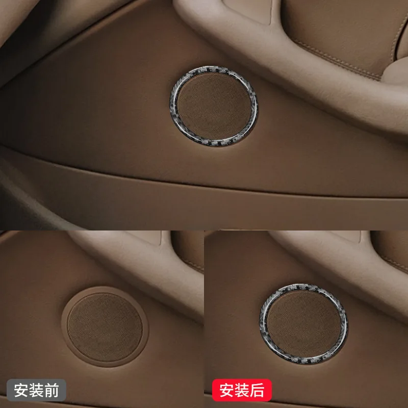 

FOR BMW 97-04 model Old 3 Series e46 Interior Door horn ring decorative sticker Carbon fiber pattern Modifications