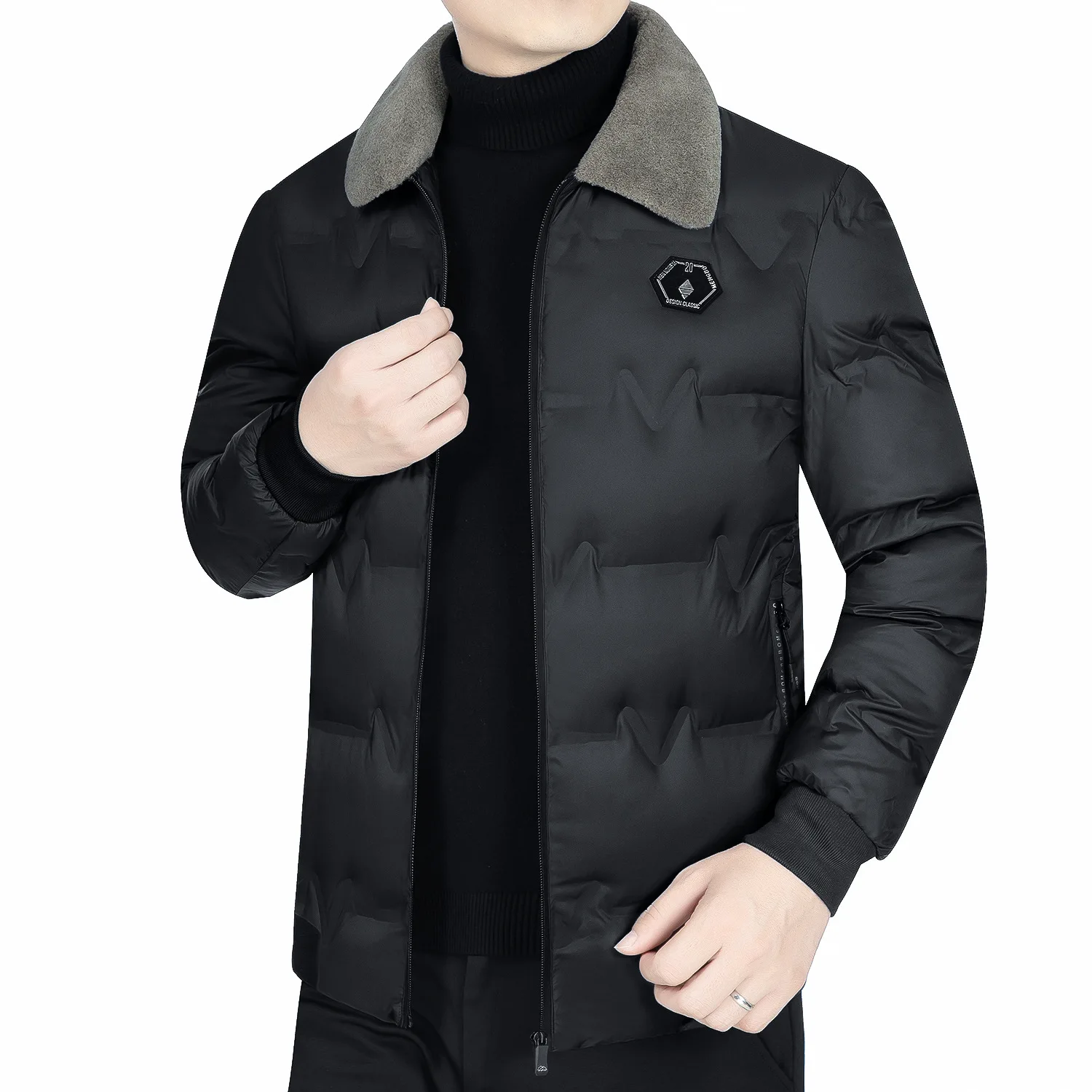 

New Men's Jacket Thickened Thermal Jacket Lapel Men's Cotton-padded Jacket Top Men's Coat Wholesale Jackets for Men
