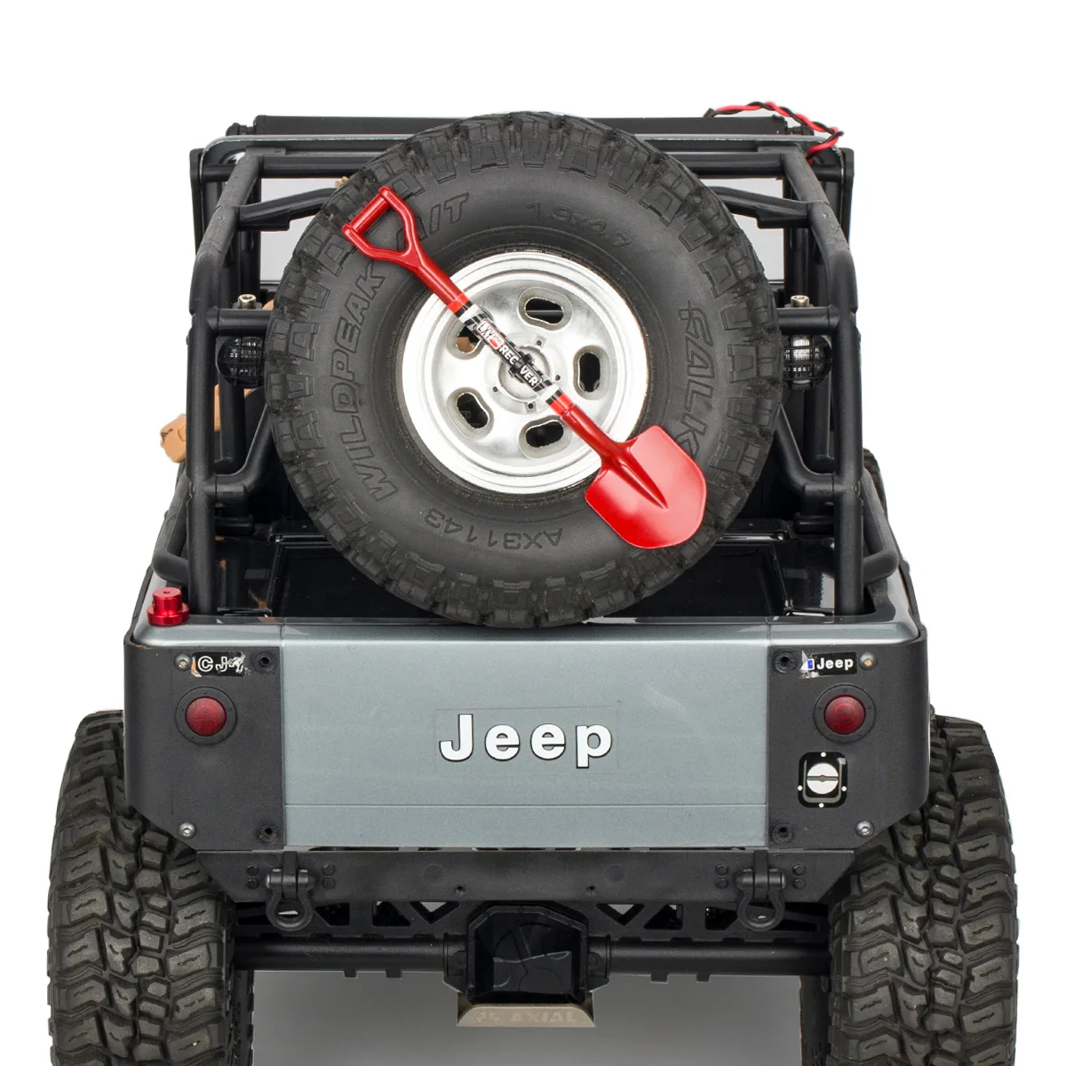 Décoration de pelle en métal simulée 105x25mm pour voiture sur chenilles 1/8 1/10 RC Axial SCX10 TRX4 90046 D90 D110 Redcat TF2 Tamiya CC01