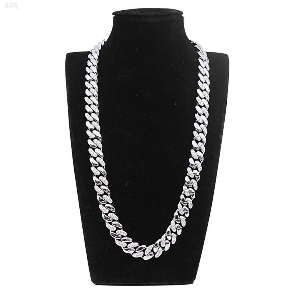 Sicgem Customize Miami Stainless Steel 925 Silver Mens Cuban Link Chain 22 Inches 13 Mm Moissanite Necklace