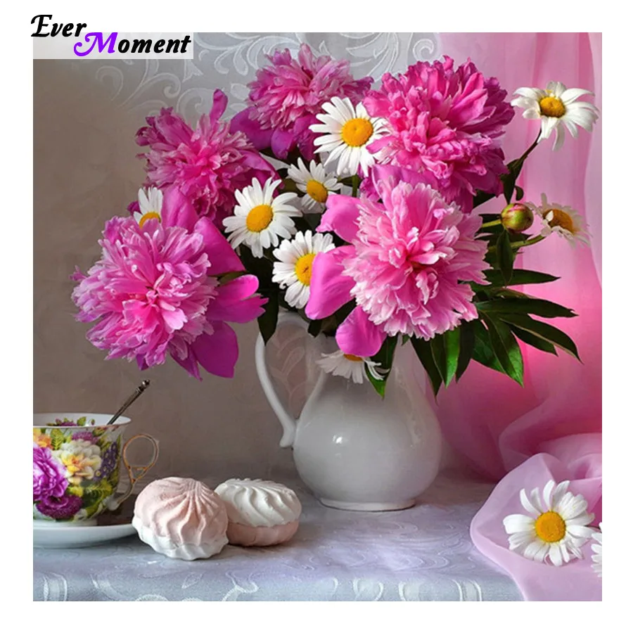 Pittura diamante Kit punto croce Diamante ricamo crisantemo Artigianato Ricamo Pasta piena 3D Quadrato Diamante mosaico ASF093