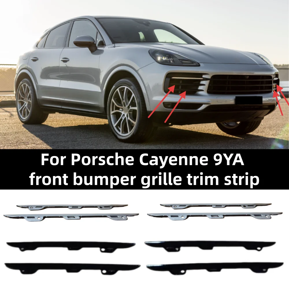 

For Porsche Cayenne 9YA 2018-2022 car front bumper grille decorative strip OE: A9Y0807245 B9Y0807246