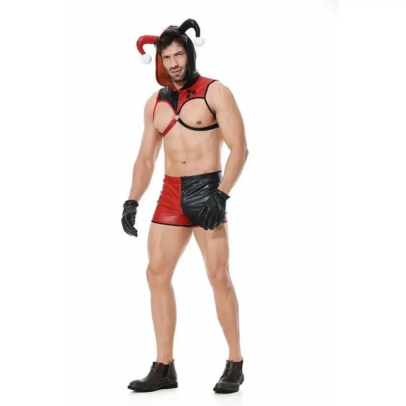 2025 الأوروبية والأمريكية هالوين الذكور مهرج تأثيري ملهى ليلي مغر مرحلة أزياء مسرحية