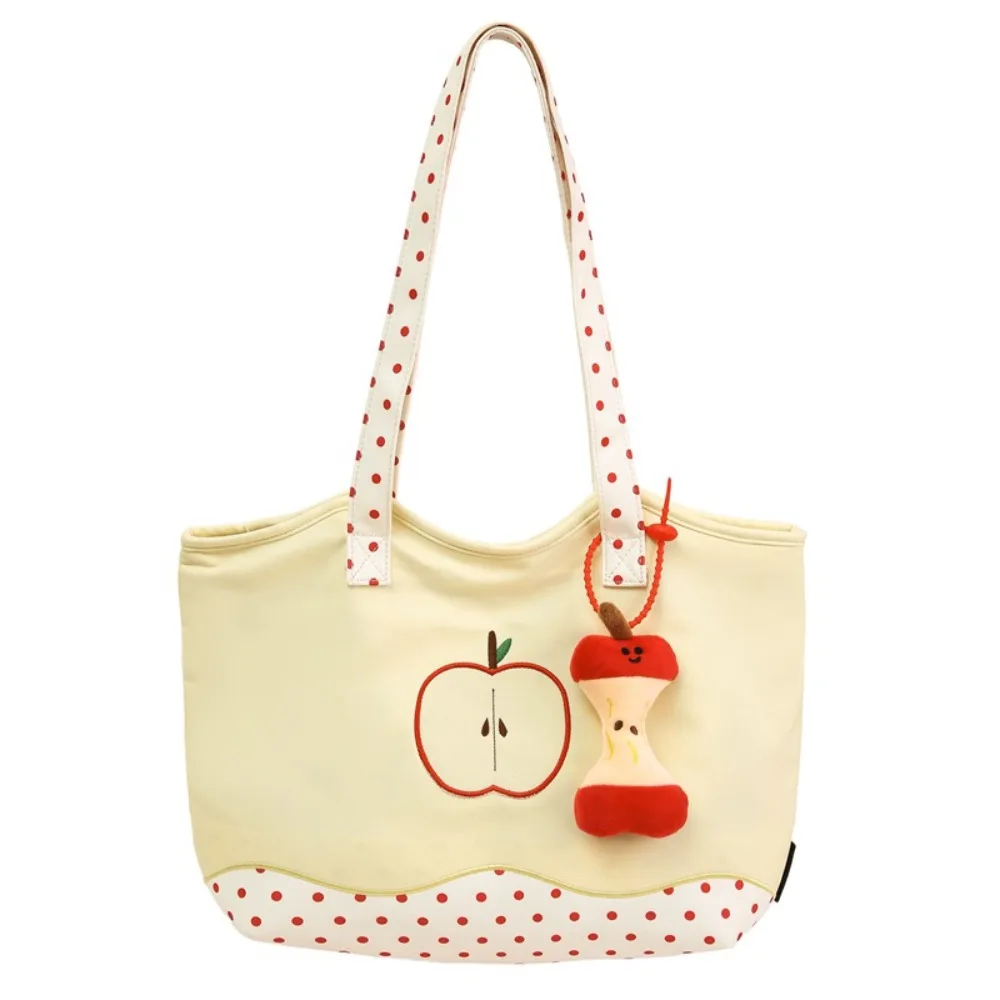 

All-match Message Bag Fruits Shoulder Bag Harajuku Solid Color Funny Handbag Casual Zipper Pouch Nylon Tote Bag Travel