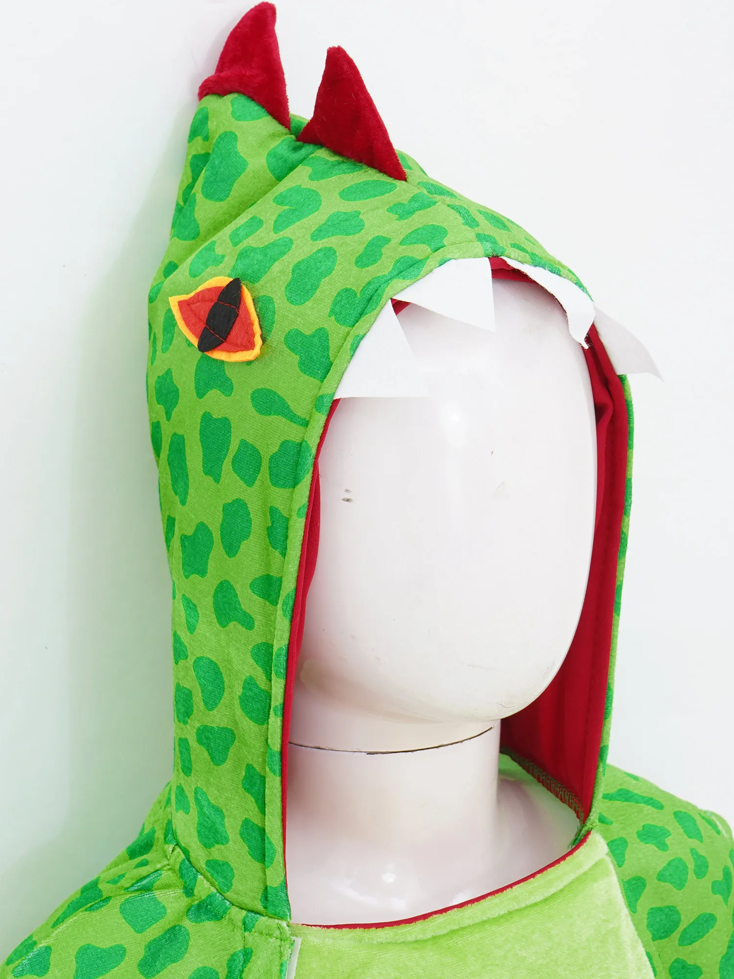 Kids Boys Girls Dinosaur Costume Sleeveless Hooded Romper with Faux Tail Animal Outfit for Cosplay Halloween Performance Outfit