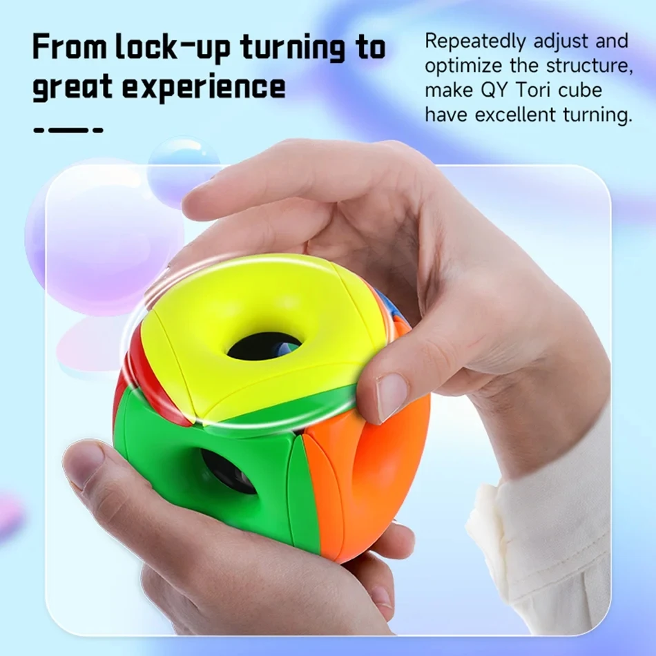 

Кубик Рубика QiYi Tori 3x3x3 Hollow Magic Speed Cube без наклеек, профессиональная головоломка-антистресс Void Cube Cubo Magico