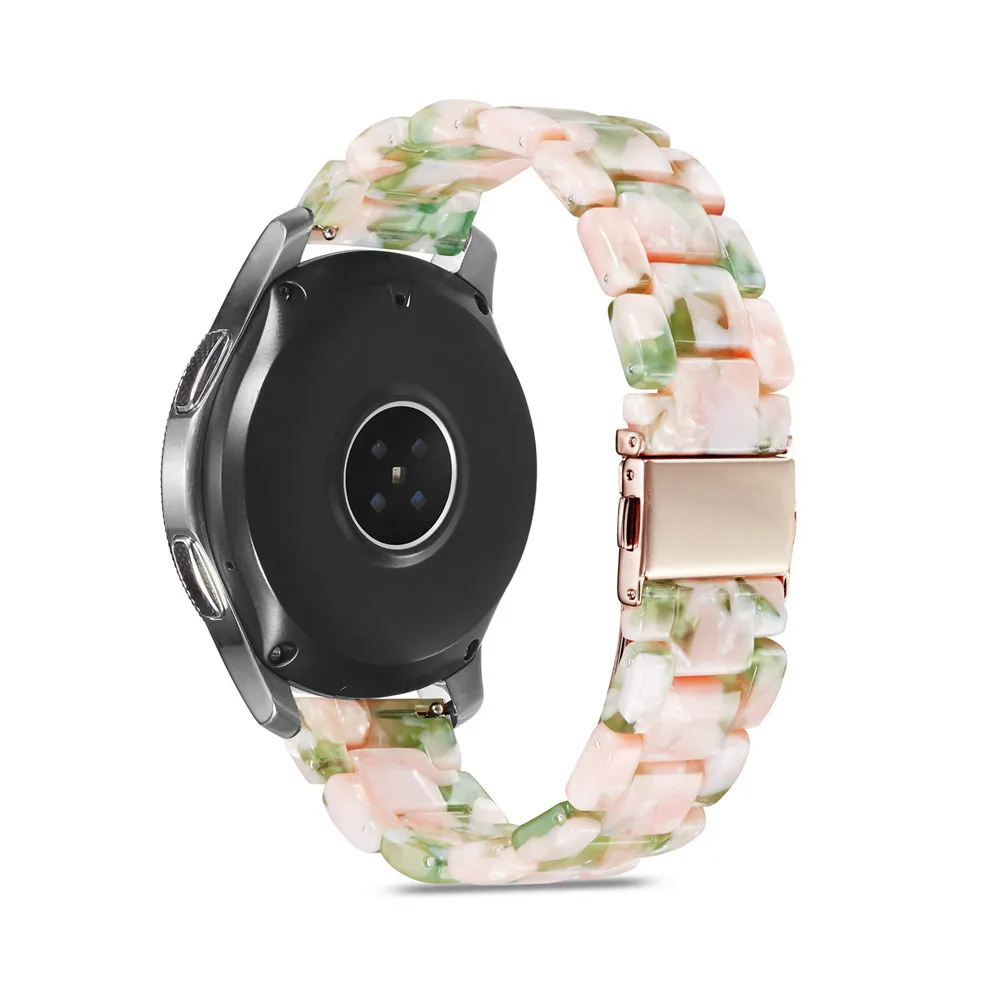 Cinturino in resina da 20mm 22mm per Samsung Galaxy Watch 4/3 Active 2 Huawei Watch 3/GT3 cinturino da donna per cinturino Amazfit Bip/GTR